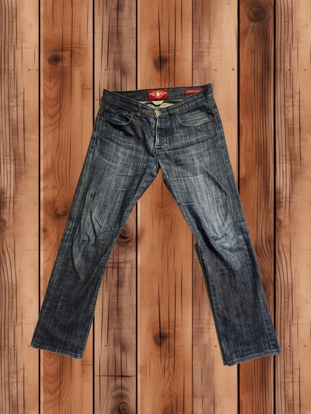 ​Lucky Brand 121 Heritage Slim Jeans Men’s 32x30 Blue Denim Button Fly 🍀